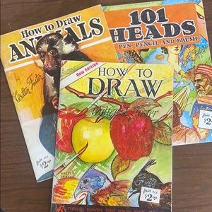 Vintage drawing books.